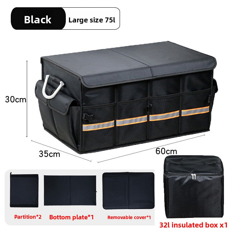 Folding Car Trunk Storage Box – Dual Color Organizer