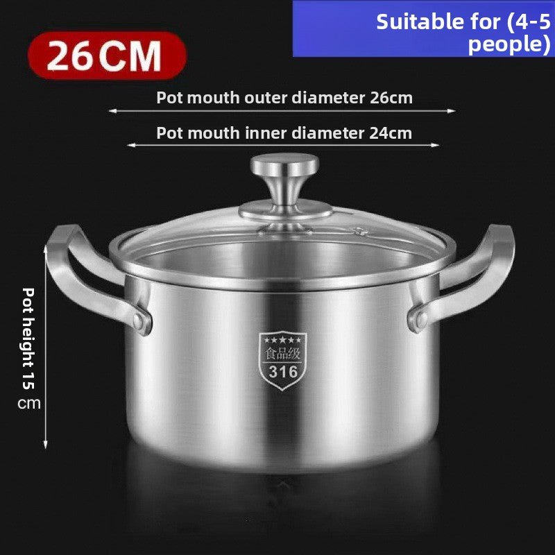 German 316 stainless steel saucepan