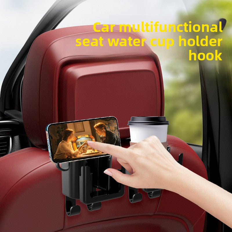 Car Cup Holder with Hook & Seatback Storage Rack