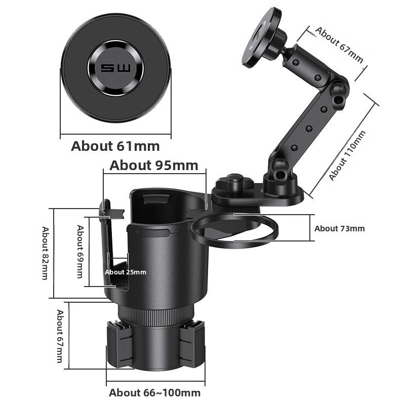 Car Phone Holder with Cup Mount – Secure & Universal