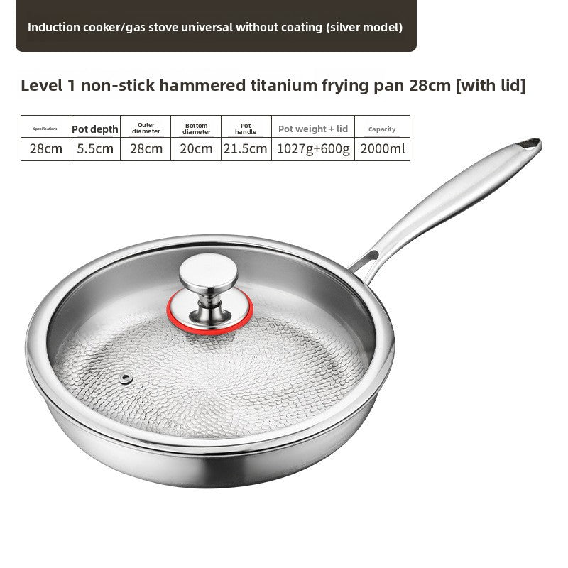 316 Stainless Steel Frying Pan with Foldable Handle
