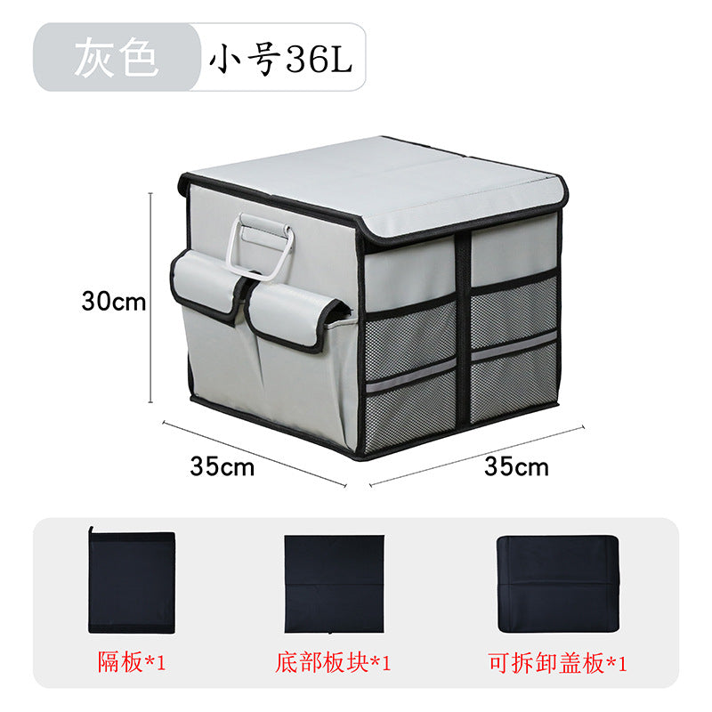 Folding Car Trunk Storage Box – Dual Color Organizer