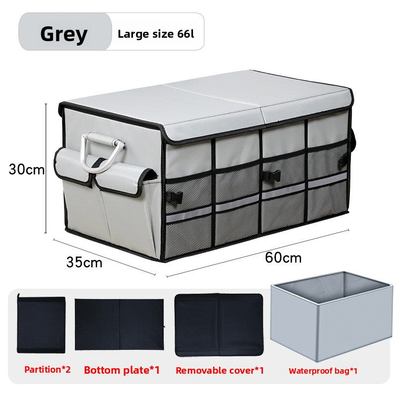 Folding Car Trunk Storage Box – Dual Color Organizer