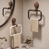 Suction Cup Walnut Towel Ring