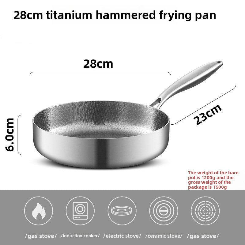 316 Stainless Steel Frying Pan with Foldable Handle