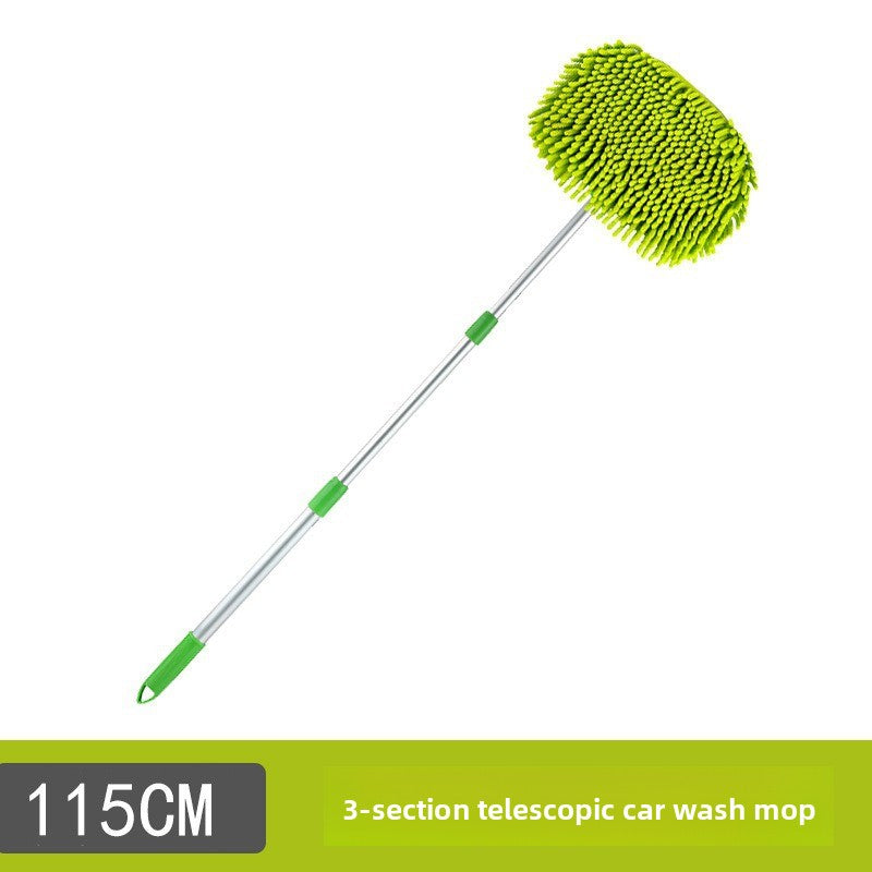 Extendable Chenille Car Wash Mop | Long Handle Cleaning Brush for Cars, Glass & Home Use