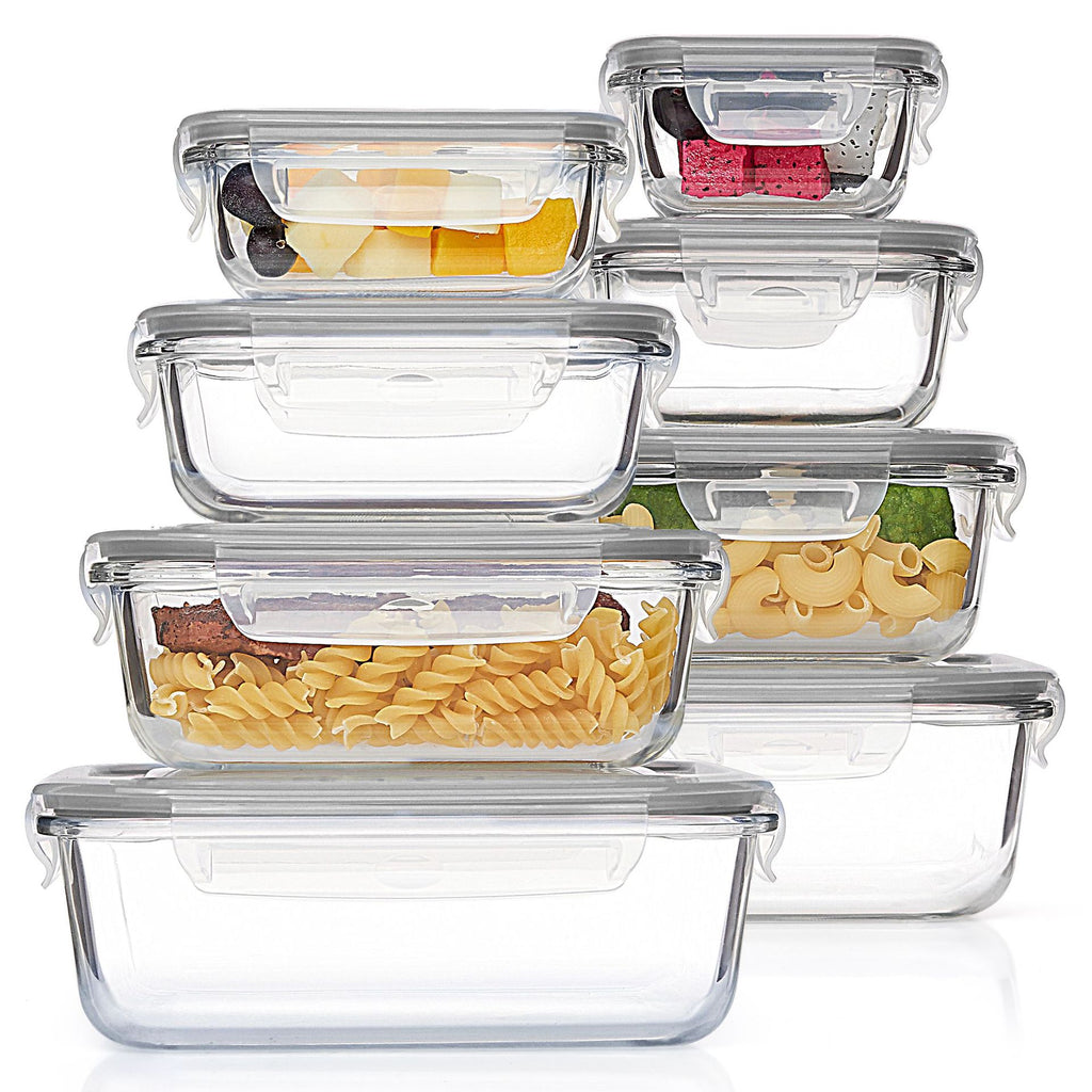 Microwave Safe Glass Lunch Box Set with Freshness Seal