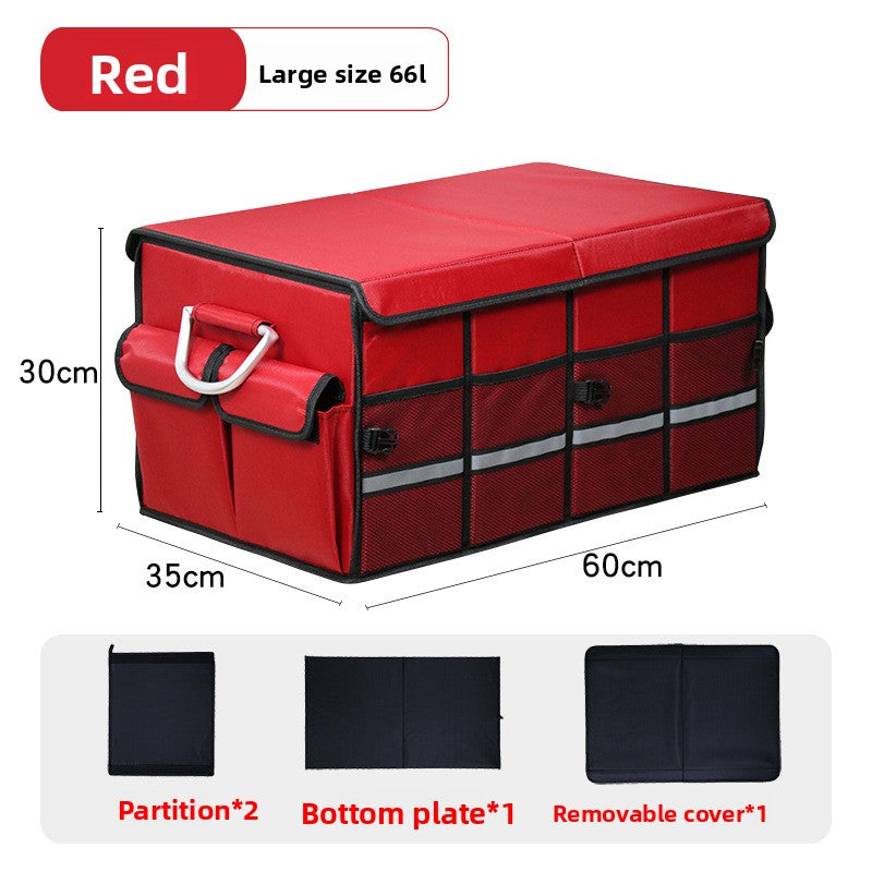 Folding Car Trunk Storage Box – Dual Color Organizer