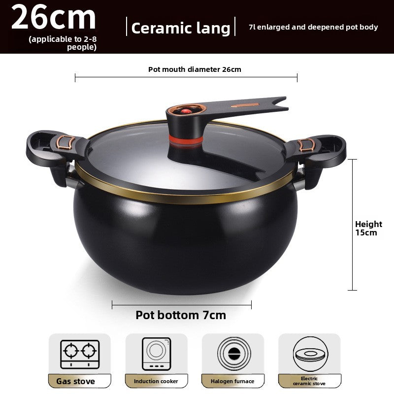 8L Large Capacity Braised Stew Pot Hot Pot