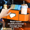 Leather multi-functional storage box for car use