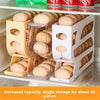 Rolling Egg Storage Box  Auto-Scrolling Egg Holder for Refrigerator, Large-Capacity Fridge Egg Organizer with Slide Design