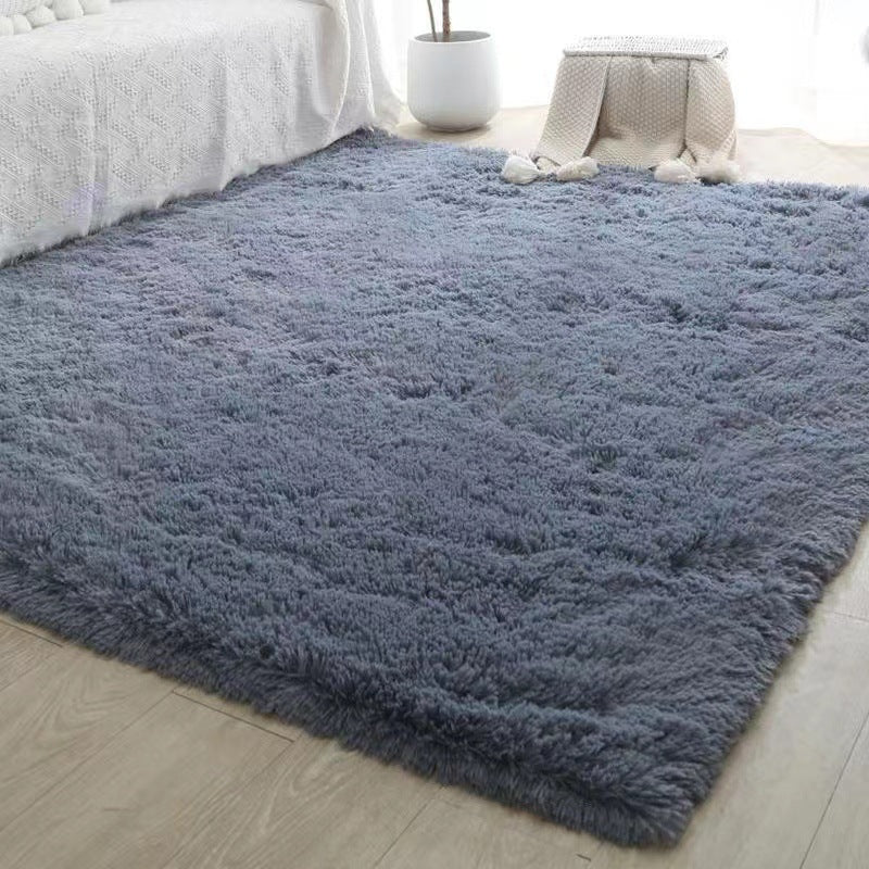 Gradient tie-dyed plush carpet