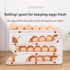 Rolling Egg Storage Box  Auto-Scrolling Egg Holder for Refrigerator, Large-Capacity Fridge Egg Organizer with Slide Design