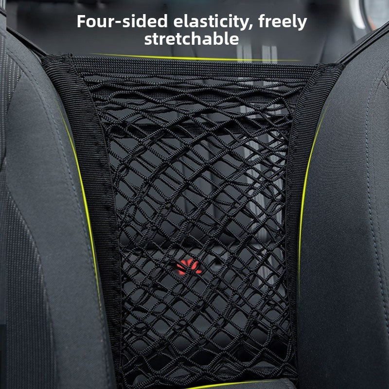 Car Seat Storage Net Organizer – Elastic Mesh Pocket