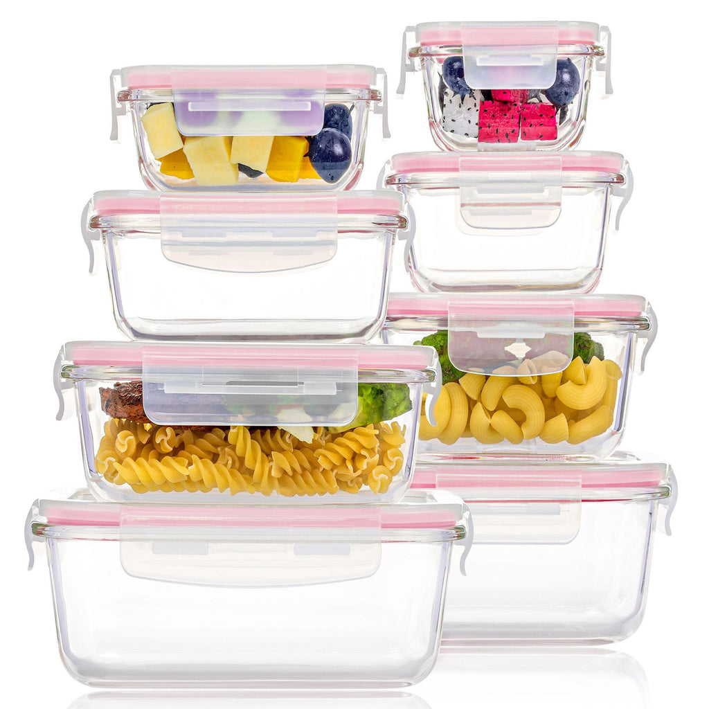 Microwave Safe Glass Lunch Box Set with Freshness Seal