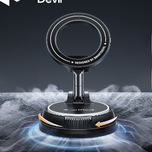 Magnetic Car Phone Holder with Vacuum Suction Mount