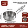 Thickened 316 Stainless Steel Milk Pot with Lid and Steamer