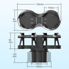 Dual Slot Car Cup Holder Expander with Secure Fit