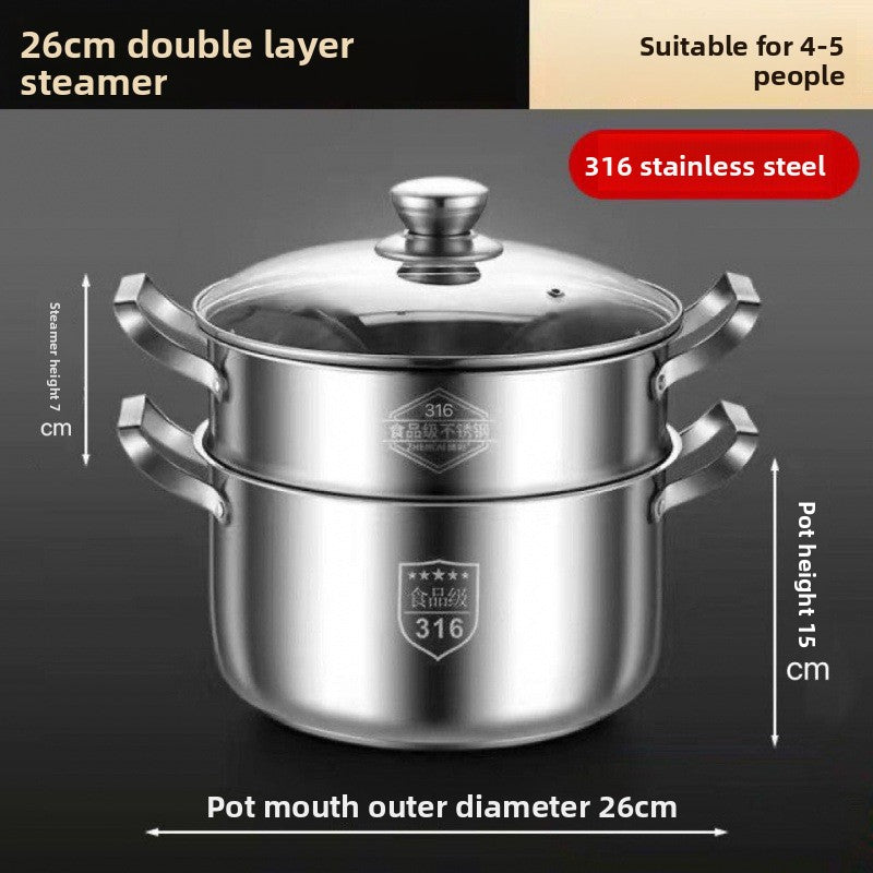German 316 stainless steel saucepan