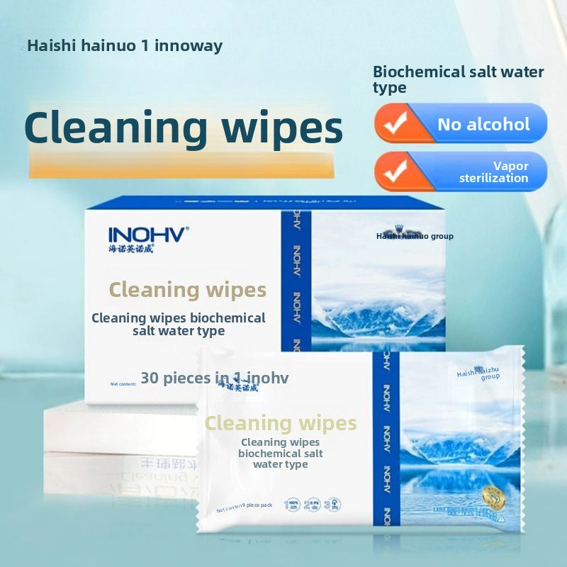 Saltwater cleaning wipes