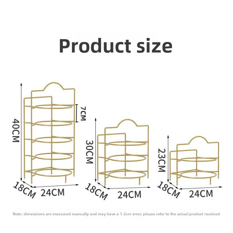 Multi-Layer Foldable Food Storage Rack  Space Saving Kitchen Organizer for Plates, Fruits, Vegetables & Meal Prep