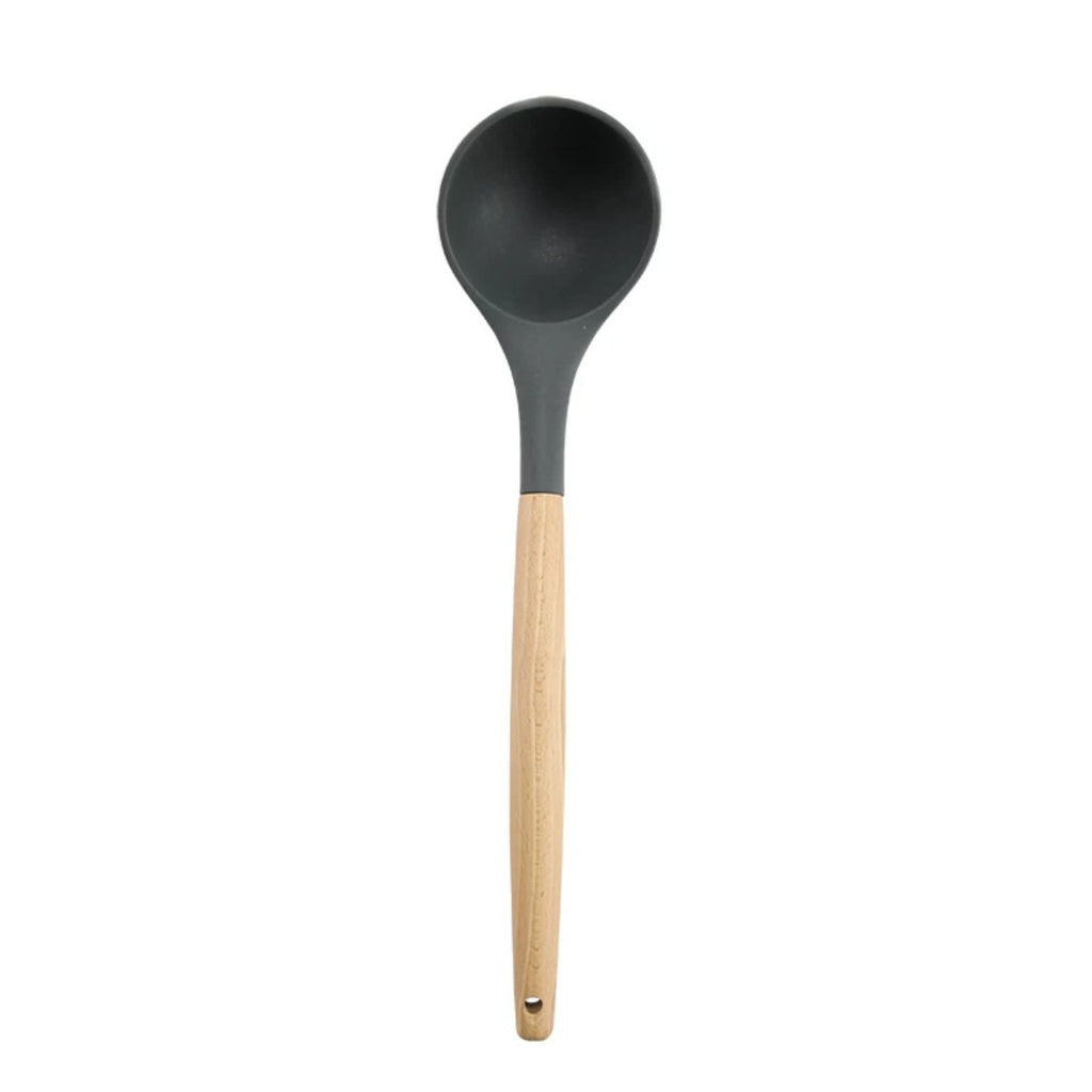 Wooden handle silicone kitchenware