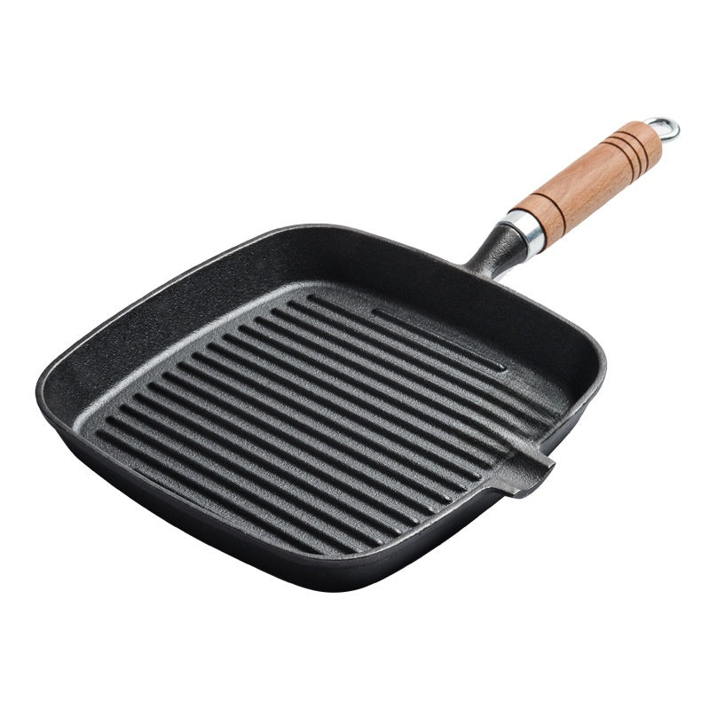 Uncoated Non-stick Household Striped  Frying Steak Special Pan Pan