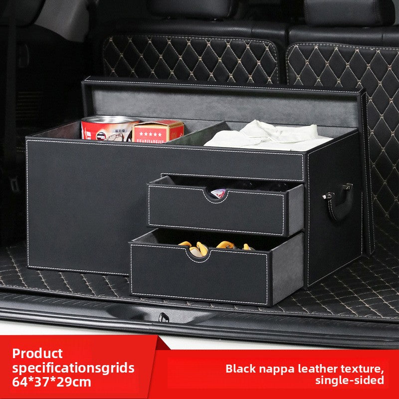 Leather Car Storage Box for Trunk Organizer