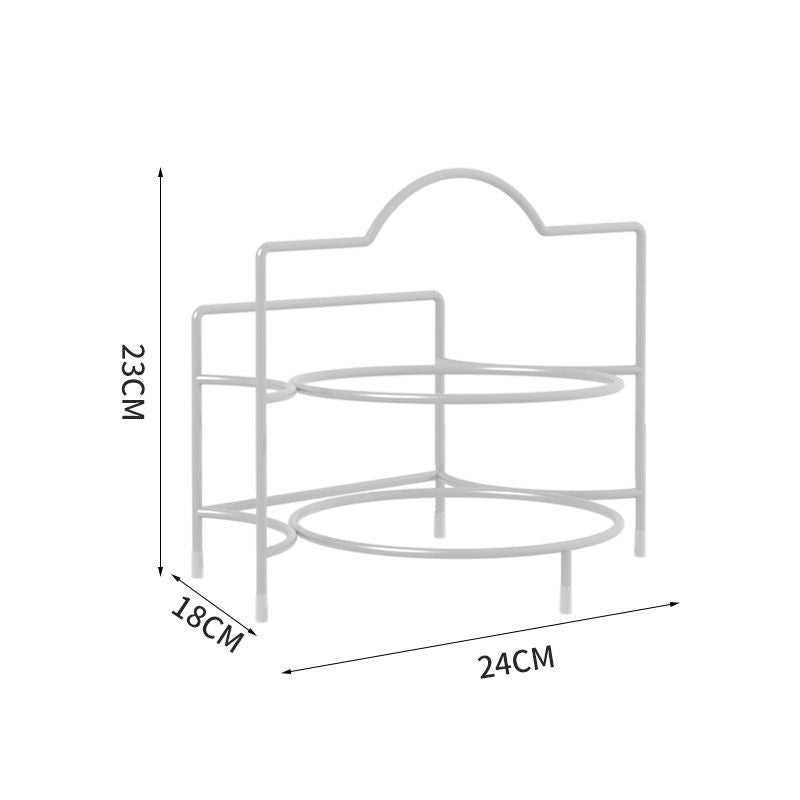 Multi-Layer Foldable Food Storage Rack  Space Saving Kitchen Organizer for Plates, Fruits, Vegetables & Meal Prep
