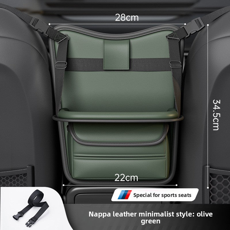 Car Seat Back Organizer with Storage & Handle