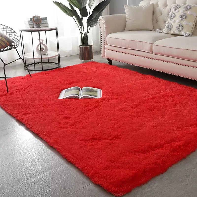 Gradient tie-dyed plush carpet