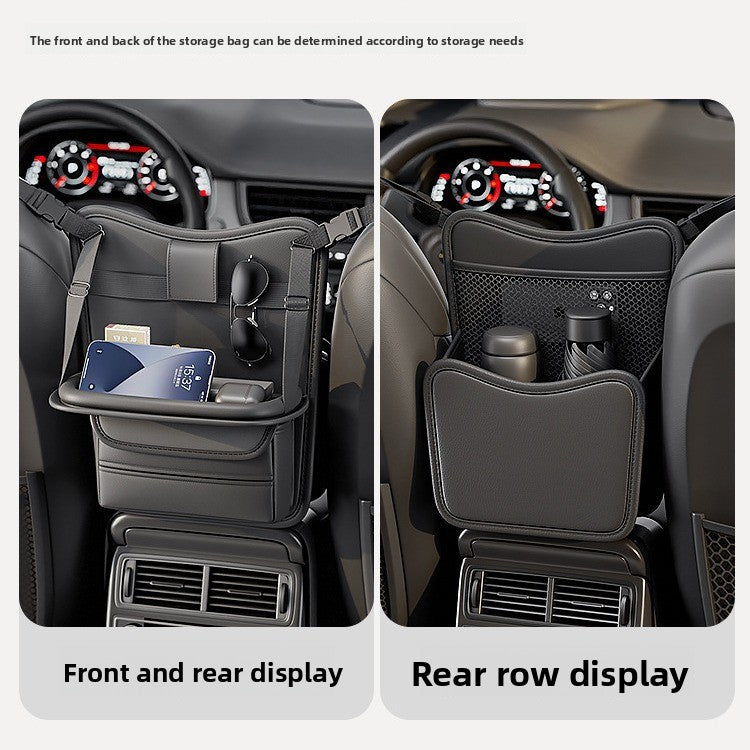 Car Seat Back Organizer with Storage & Handle