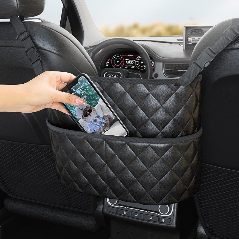 Car Storage Bag with Dual Pockets & Seat Back Mount - Goods Vault