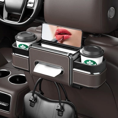 Car Storage Organizer with Tissue & Cup Holder - Goods Vault
