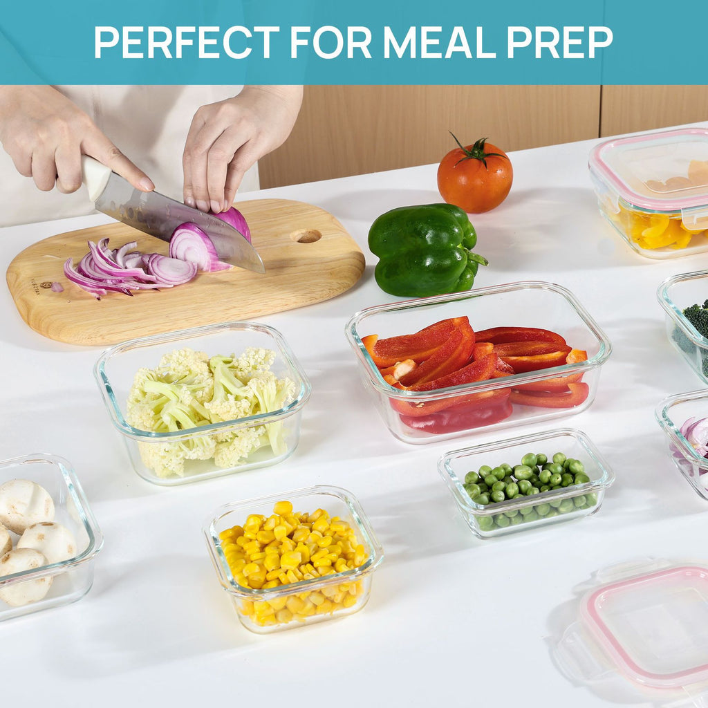 Microwave Safe Glass Lunch Box Set with Freshness Seal