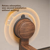Suction Cup Walnut Towel Ring