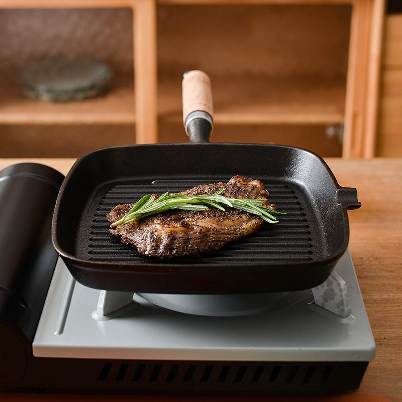 Uncoated Non-stick Household Striped  Frying Steak Special Pan Pan