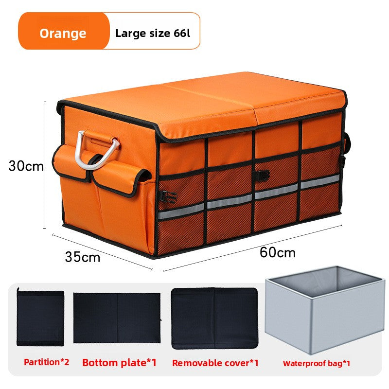 Folding Car Trunk Storage Box – Dual Color Organizer