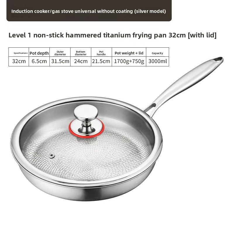 316 Stainless Steel Frying Pan with Foldable Handle