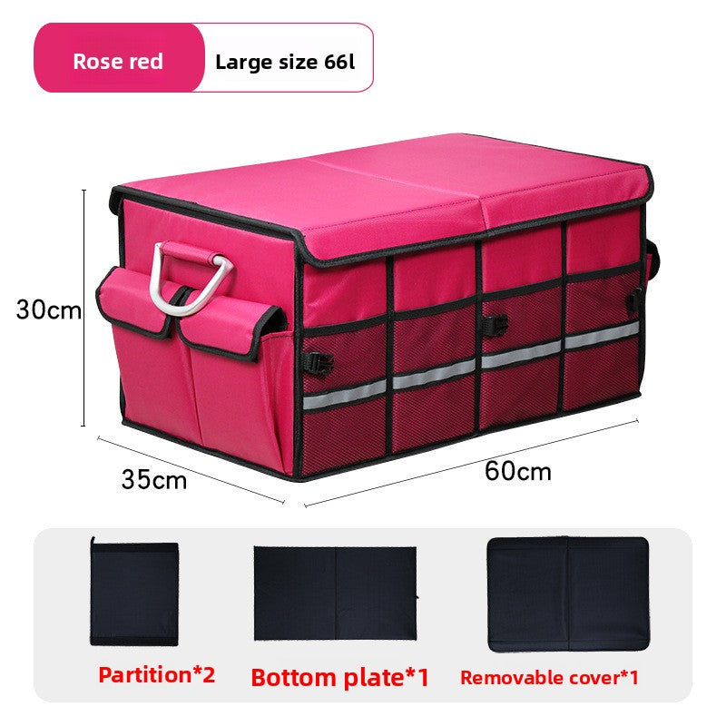 Folding Car Trunk Storage Box – Dual Color Organizer