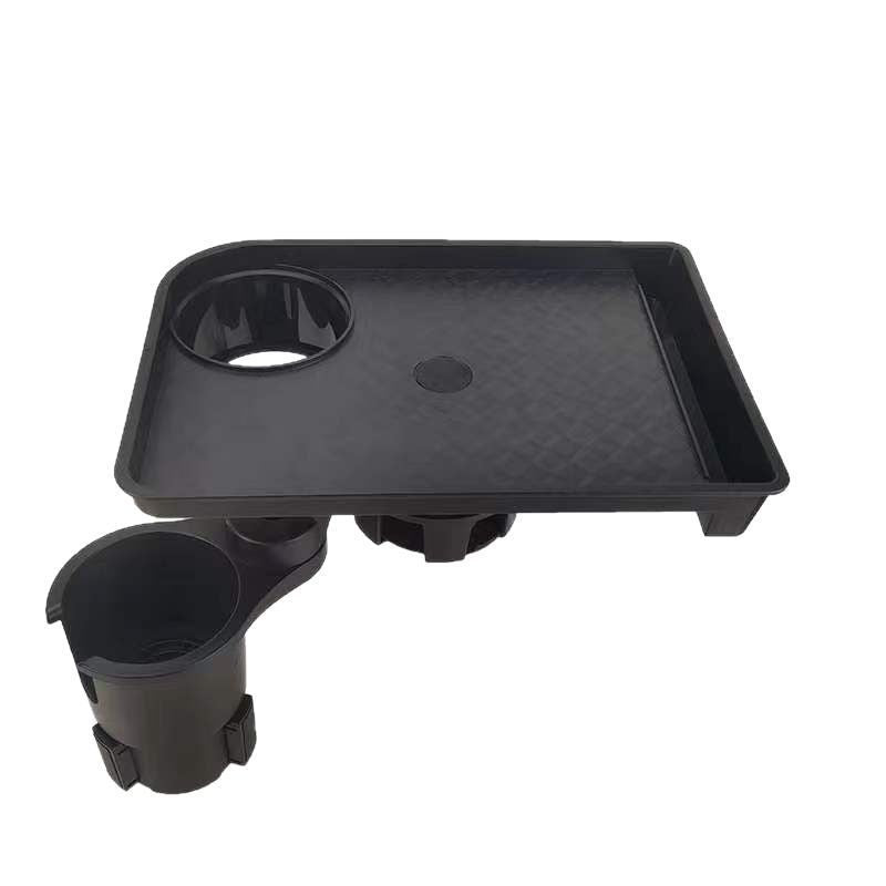 Car Cup Holder Tray with Adjustable Dual Cup Base