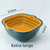 Double-layer vegetable washing basin draining basket