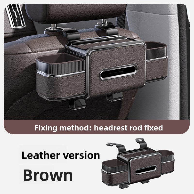 Car Storage Organizer with Tissue & Cup Holder