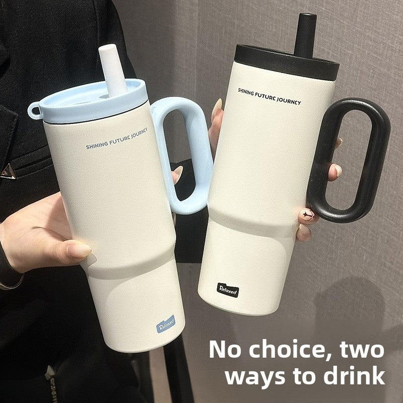 Straw Thermos Cup