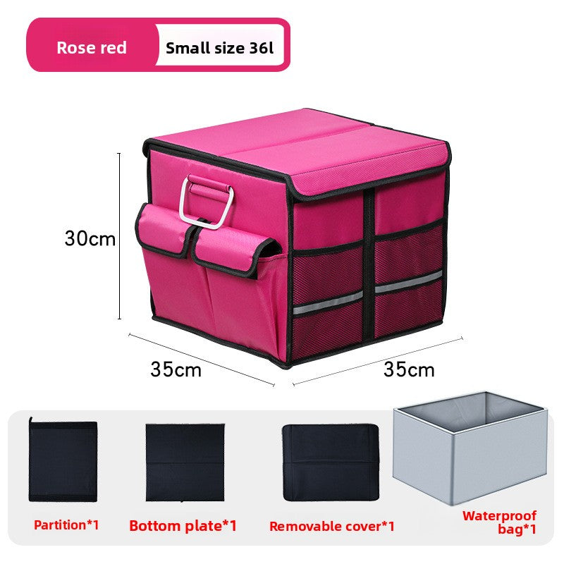 Folding Car Trunk Storage Box – Dual Color Organizer