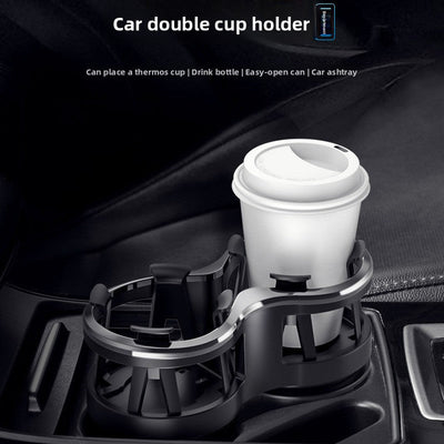 Dual Slot Car Cup Holder Expander with Secure Fit - Goods Vault