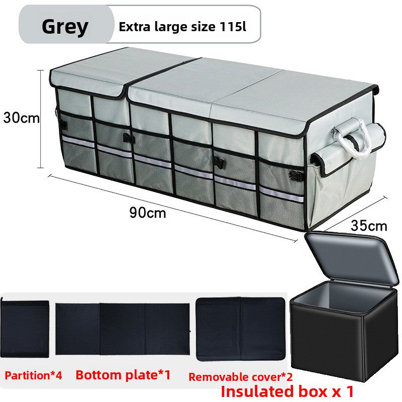 Folding Car Trunk Storage Box – Dual Color Organizer