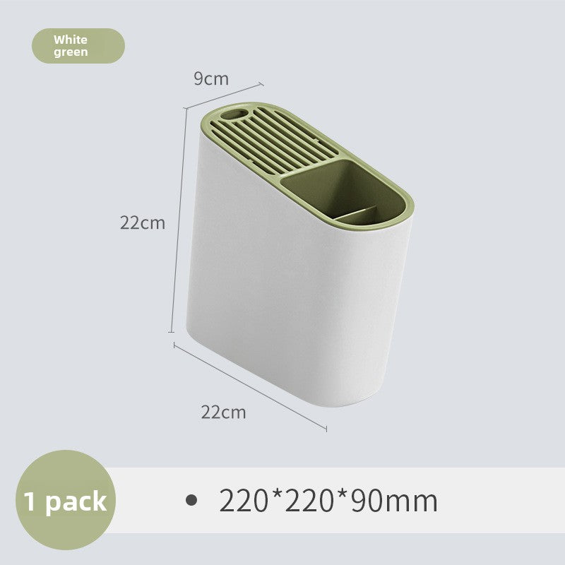 Universal Knife Storage Block  Knife Organizer with Drainage, Ventilation & Large Capacity for Kitchen Countertop