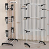 Floor-mounted mobile clothes drying rack