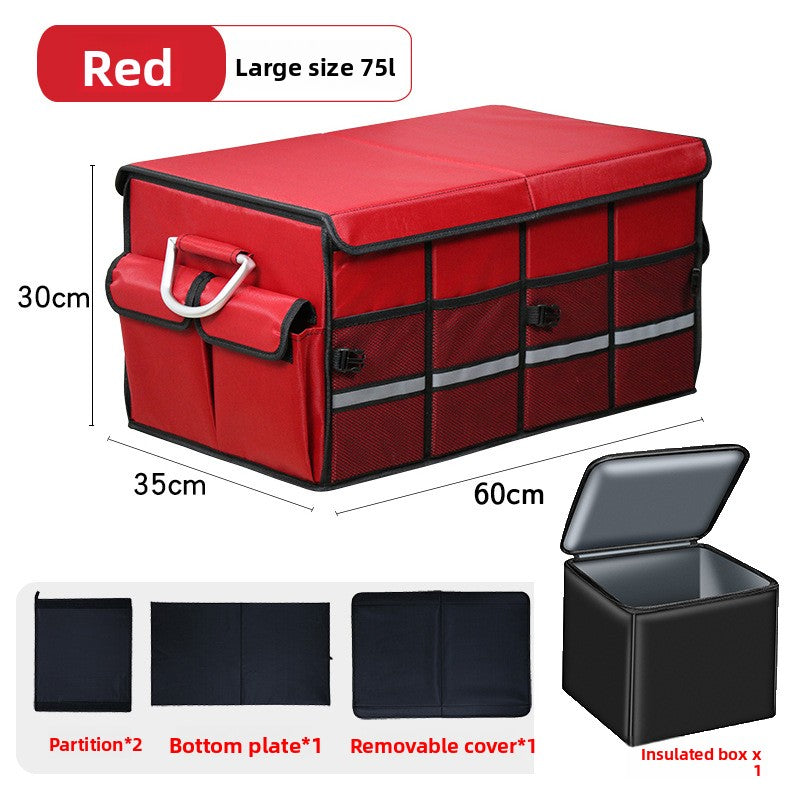 Folding Car Trunk Storage Box – Dual Color Organizer
